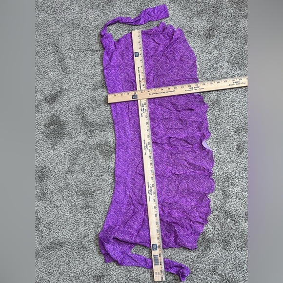 VIX by Paula Hermanny Vibrant Purple Swim Sarong Sassy skirt Swimsuit coverup M - Picture 10 of 16